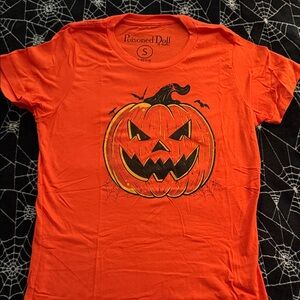 Poisoned Doll Orange Halloween Pumpkin Tee
